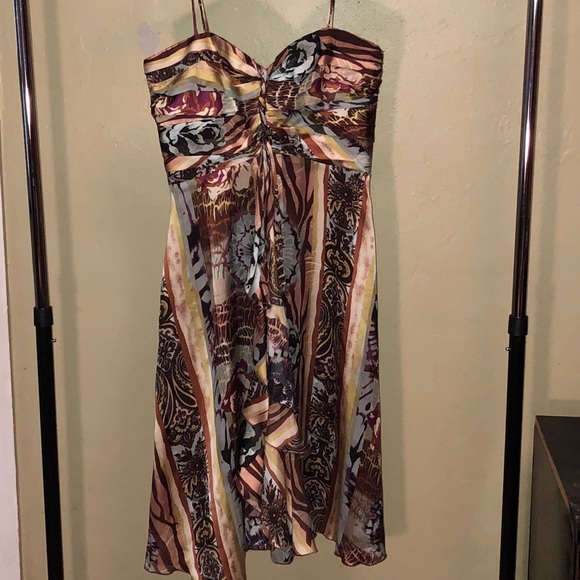 Rose & Lula Silk Boho Floral Dress - Picture 1 of 7